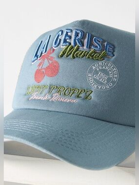 Anthropologie Worn/West La Cerise Trucker Hat